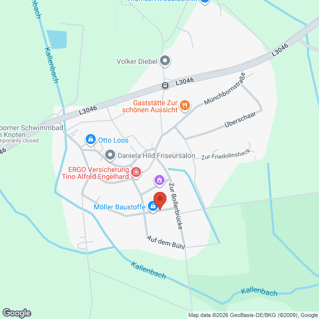 Karte vom Feuerwehrgerätehaus, Zur Bollerbrücke 6