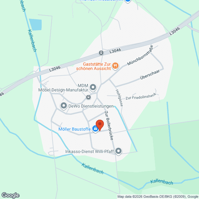 Karte vom Feuerwehrgerätehaus, Zur Bollerbrücke 6