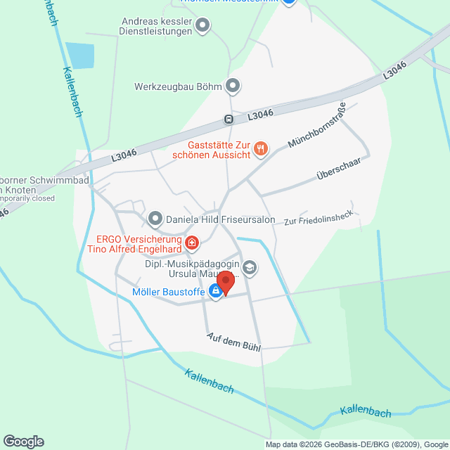 Karte vom Feuerwehrgerätehaus, Zur Bollerbrücke 6